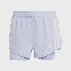 Shorts 2 em 1 adidas Own the Run Três Listras - Feminino