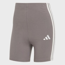 Shorts Biker adidas Cós Alto Essentials Três Listras - Feminino
