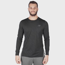 Camiseta Manga Longa New Balance Q Speed Jacquard - Masculina