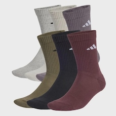 Kit Meias adidas C Newlogocrw com 6 Pares - Adulto