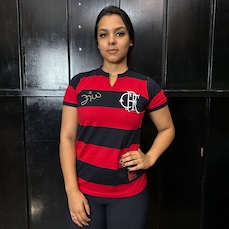 Camisa do Flamengo Braziline Baby Look Retrô Tri Carioca - Feminina
