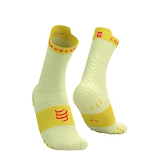 Meia de Compressão Compressport Cano Médio para Corrida V4 - Adulto