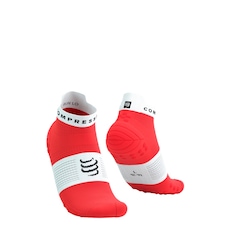 Meia de Compressão Compressport para Corrida Cano Curto Run Low V4 - Adulto