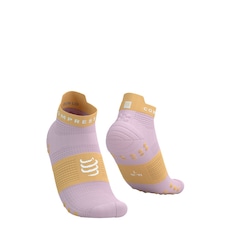 Meia de Compressão Compressport para Corrida Cano Curto Run Low V4 - Adulto