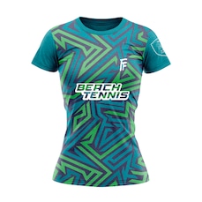 Camiseta Dry Fit Beach Tennis com Proteção Uv50 Cen - Feminina