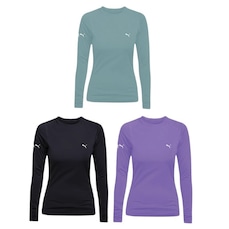 Kit 3 Camisas Térmicas Puma Uv50+manga Longa - Feminino
