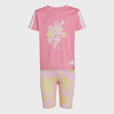 Conjunto Estampado adidas Train Essentials Flower - Infantil