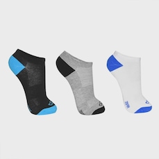 Meia Cano Invisivel Olympikus TRPK Treino - 3 Pares - Masculina