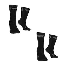 Kit 2 Pares Meias Ciclismo Corrida Cano Médio ERT - Adulto