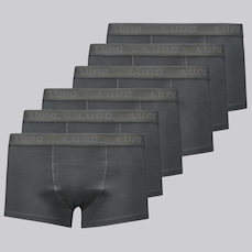 Cueca Boxer Lupo Algodão com Elastano - 6 Unidades - Masculina
