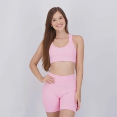 Top e Shorts Canelado Selene Sem Costura - Feminino