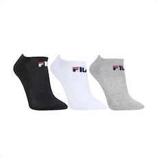 Meia Cano Curto Fila Tripack Lisa - 3 Pares - Masculina
