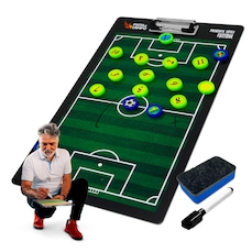 Prancheta tática magnética Pista e Campo de futebol de campo dupla face