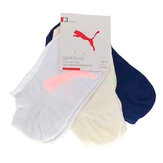 Meia Soquete Sapatilha Puma 2740.001 - 3 Pares - Infantil