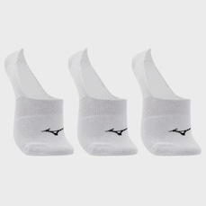 Meia Cano Invisível Mizuno Basic 39 ao 44 - 3 Pares - Masculina