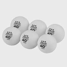 Bola de Tênis de Mesa Vollo Ping-Pong Training 3 Estrelas ABS - 6 Unidades