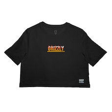 Cropped Grizzly Fire Starter Tee - Feminino
