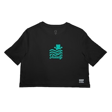Cropped Grizzly Wavy Tee - Feminino