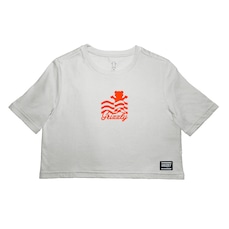 Cropped Grizzly Wavy Tee - Feminino