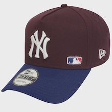 Boné New Era 9Forty A-Frame MLB New York Yankees Institutional Style Wine - Adulto