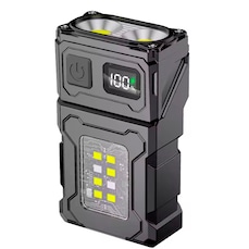 Mini Lanterna Gold Sports Led Cob Luz Dupla Super Brilhante Usb 180° Com Imã