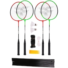 Kit de Badminton Fort 4 Raquetes 2 Petecas 1 Rede