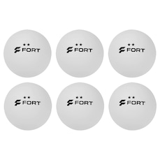 Bolinhas de Tênis de Mesa Fort 2 Estrelas - Pack com 6 Bolas