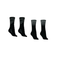 Kit Meia de Ciclismo Corrida Cano Médio TSW - 2 Pares - Unissex