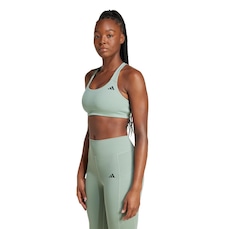 Top Treino Suporte Médio adidas Powerimpact Canelado - Feminino