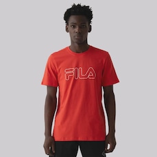 Camiseta Fila Regular Letter Outline Masculina