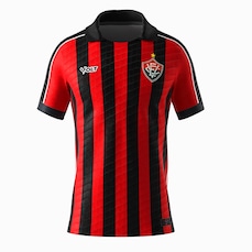 Camisa Masculina do Vitória Jogo 1 2025 Rubro Negro Volt