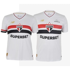 Kit Camisa do São Paulo Adulto Casal Uniforme 1 2025 New Balance