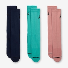 Meia Cano Alto Nike Jordan Everyday Crew - 3 Pares - Unissex