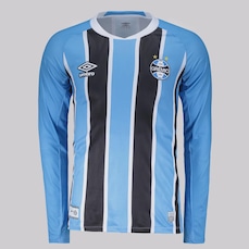 Camisa Manga Longa do Grêmio I 2025 Umbro Patch Sul-Americana Masculina