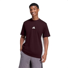 Camiseta Malha Simples Essentials Três Listras - adidas - Homem