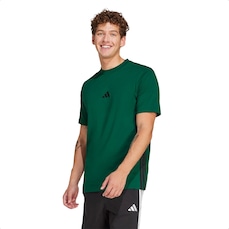 Camiseta Malha Simples Essentials Três Listras - adidas - Homem