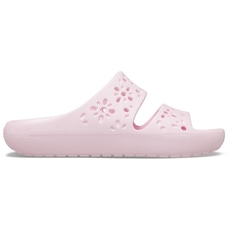 Chinelo crocs classic floral cut out sandal pink milk - Adulto