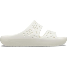 Chinelo crocs classic floral cut out sandal chalk - Adulto