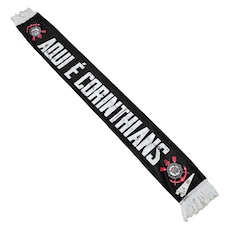 Cachecol Corinthians Cachecol Mania Aqui é Corinthians - Adulto