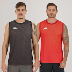 Camiseta Regata Kappa Sport Halpert - 2 Unidades - Masculina