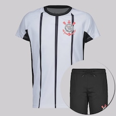 Kit de Camisa + Bermuda do Corinthians Futfanatics Infantil