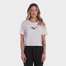 Camiseta Mizuno Run Bird Cropped Feminina