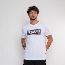 Camiseta do São Paulo Surf Center Classica Oficial Tricolor Masculina