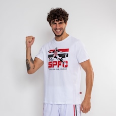 Camiseta do São Paulo Surf Center Classica Oficial Torcida Que Conduz Masculina