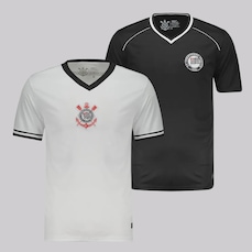 Kit de 2 Camisas do Corinthians Infantil Futfanatics