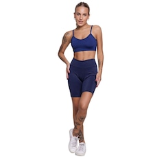 Conjunto Top Alça Fina e Bermudinha Suplex Vekyo