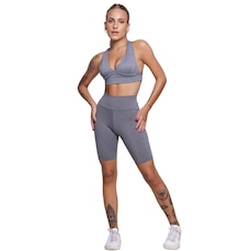 Conjunto Top bojo e Bermuda Ciclista Vekyo Feminino