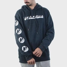 Blusão de Moletom Masculino Volcom Stonedeep Canguru