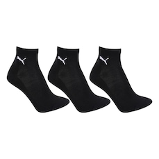 Meia Cano Médio Puma Logo - 3 Pares - Masculina