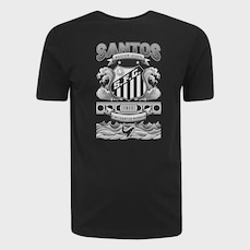Camiseta Masculina Surf Center Santos Nascer, Viver e No Santos Morrer